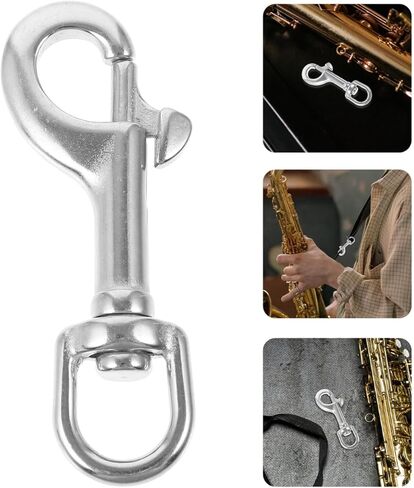 Swivel Snap Hook for Sax Neck Strap Replacement Lightweight Compact Clip for Alto Tenor Saxophone Easy Attachment Durable Connector for Saxophone Harness and Leashes in Kuwait