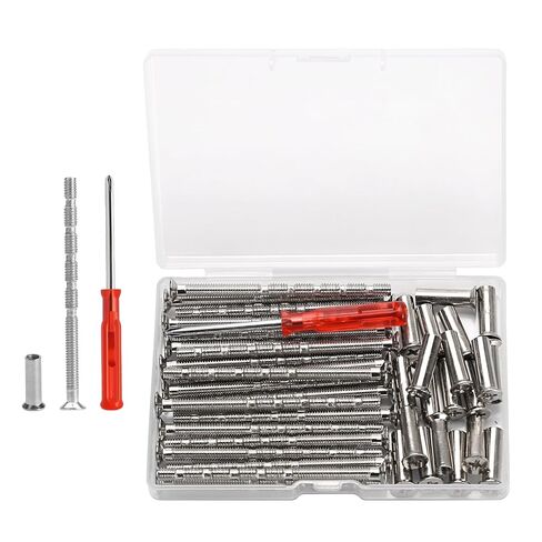 20 مجموعة من براغي مقابض الخزانة، M4x60mm طول قابل للتعديل، استبدال مسامير مقبض الباب الطويل، برغي توصيل مسمار مقبض الباب والأكمام لأقفال الأبواب، ومشابك المقابض in Kuwait