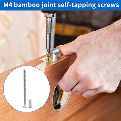 20 مجموعة من براغي مقابض الخزانة، M4x60mm طول قابل للتعديل، استبدال مسامير مقبض الباب الطويل، برغي توصيل مسمار مقبض الباب والأكمام لأقفال الأبواب، ومشابك المقابض in Kuwait