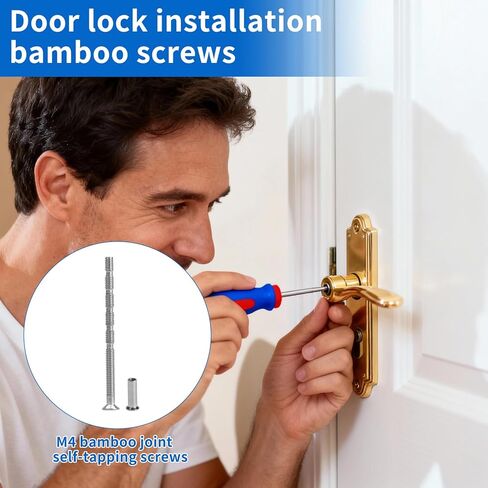 20 مجموعة من براغي مقابض الخزانة، M4x60mm طول قابل للتعديل، استبدال مسامير مقبض الباب الطويل، برغي توصيل مسمار مقبض الباب والأكمام لأقفال الأبواب، ومشابك المقابض in Kuwait