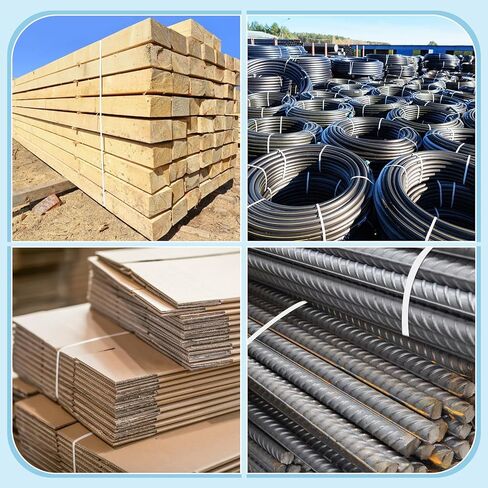 طقم ربط الحبل المنسوج مقاس 1/2 بوصة × 500 قدم مع 200 قطعة من أبازيم الأسلاك المعدنية، أشرطة تغليف منسوجة شديدة التحمل، أشرطة ربط، أشرطة ربط وحزام البليت، أبازيم حزام in Kuwait