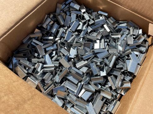 Sandbaggy 1/2" x 1¼" Open Steel Strapping Seals - Galvanized (Rust Resistant) Metal Banding Clips - Strapping Supplies in Saudi Arabia