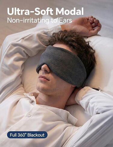 Sleep Mask for Women Men,Soft Zero Pressure Modal Material Eye Mask for Sleeping Blindfold,Blackout Full Eye Covers with Adjustable Velcro Strap for Side Sleeper Night Sleeping, Travel Essentials in Kuwait