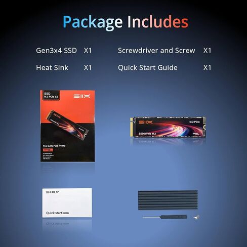 SIX X4000 512G M.2 SSD PCIe Gen3x4 NVME SSD Solid State Drive - Up to 3000MB/s Read, 1300MB/s Write in Saudi Arabia