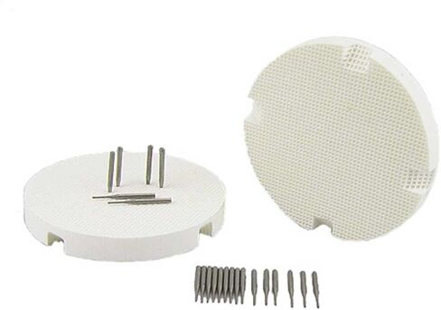 2pcs Dental Lab Honeycomb Round Firing Rack Tray with 20 Stainless Steel Pins in Saudi Arabia
