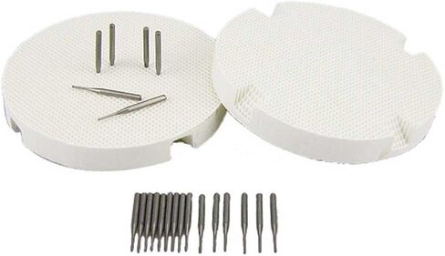 2pcs Dental Lab Honeycomb Round Firing Rack Tray with 20 Stainless Steel Pins in Saudi Arabia