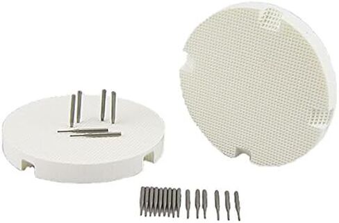 2pcs Dental Lab Honeycomb Round Firing Rack Tray with 20 Stainless Steel Pins in Saudi Arabia