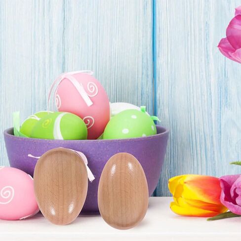 Milisten 8pcs Wooden Egg Shakers Sand Eggs Orff Percussion Musical Rattle Early Education Percussion Instrument Music Instrument Wood Rhythm Shaker Maracas for Classroom and Outdoor Play in Saudi Arabia