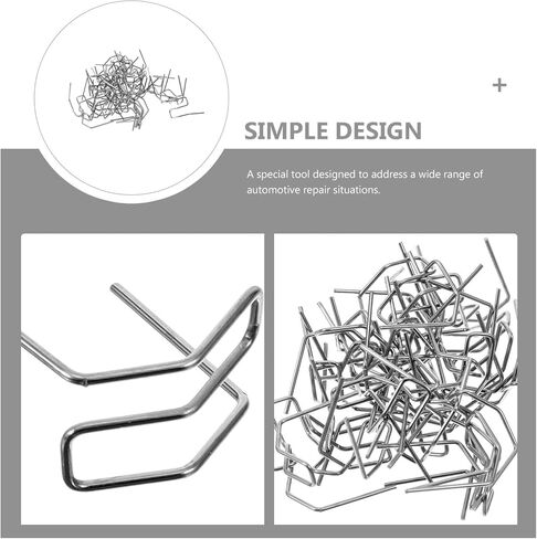 Alipis 100Pcs Hot Staple Welding Rods for Car Bumper Repair Durable Weld Kit for Automotive Restoration Easy to Use Interface for Beginners Professional Repair Tool in Saudi Arabia