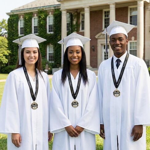 ميدالية التخرج من فئة GraduatePro لعام 2026 للبالغين - جائزة سبائك الزنك باللونين الأسود والذهبي مقاس 2 بوصة مع شريط مطبوع بالنجوم، تذكار تذكاري للخريجين in Saudi Arabia