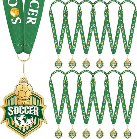 Kenning Gold Award Medals with Neck Ribbon Soccer Medals for Awards Sports Competitions Celebration Trophy Prize Gifts for Football Party Favors Participation Winner Gift in Kuwait