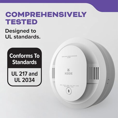 Kidde Smoke and Carbon Monoxide Detector, AA Battery Powered, with Voice Alerts, LED Status Lights, 85 dB Alarm, 5 inches, 30CUDR-V, 1 Pack in Saudi Arabia