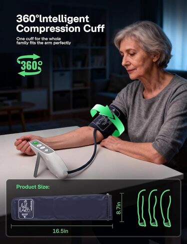 أجهزة قياس ضغط الدم من ميديسانا للاستخدام المنزلي، جهاز قياس ضغط الدم في الذراع العلوي قابل لإعادة الشحن مع شاشة كبيرة بإضاءة خلفية LED، سوار ضغط الدم قابل للتعديل 9-17 بوصة مع ذاكرة 2 × 110 مجموعة (بدون بلوتوث) in Kuwait