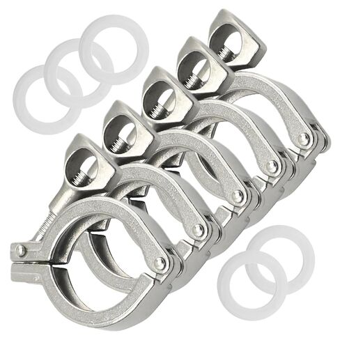 VIKKSAER 5 Pcs Tri Clamp Clover, 304 Stainless Steel Single Pin Heavy Duty Triple Clamp with Wing Nut (1.5 inch) in Saudi Arabia