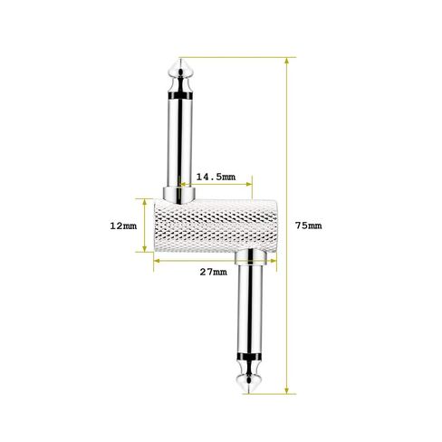 SONICAKE Guitar Bass Accessories 1/4 Inch 6.35mm Z-Type Male to Male Effects Pedalboard Coupler Pedal Connector (3PCS) in Kuwait