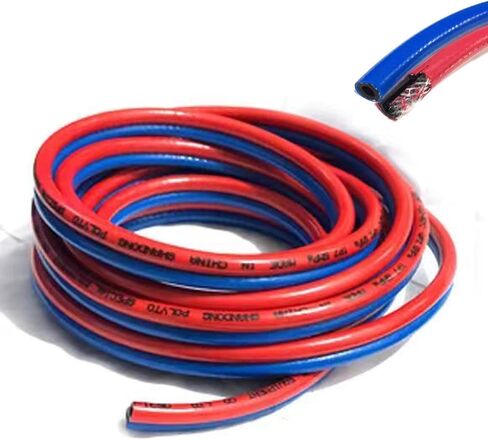 RSBFER خرطوم أكسجين أسيتيلين مزدوج 8 مم، خرطوم لحام وقطع عالي الضغط مقاوم للهب، هيكل من 5 طبقات من PVC، مرن ومقاوم للبرد، 5 متر in Kuwait