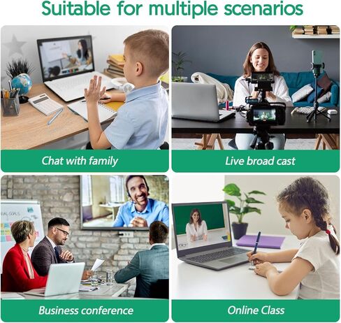 مؤتمر USB ميكروفون لا يوجد مكبر صوت ، ميكروفون كمبيوتر سطح المكتب ، تقنية إلغاء الضوضاء ، التوصيل والتشغيل ، متوافق مع Windows & MacOS in Kuwait