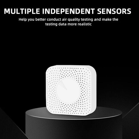 زيجبي مدبرة الهواء الذكية 6 في 1 مراقب جودة الهواء PM2.5/الفورمالديهايد/TVOC/CO2/كاشف درجة الحرارة/الرطوبة للمكتب المنزلي in Kuwait