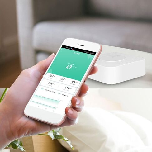زيجبي مدبرة الهواء الذكية 6 في 1 مراقب جودة الهواء PM2.5/الفورمالديهايد/TVOC/CO2/كاشف درجة الحرارة/الرطوبة للمكتب المنزلي in Kuwait