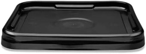 دلو مربع من الدرجة الغذائية باللون الأبيض سعة 4 جالون من House Naturals مع غطاء (عبوة من 3 قطع) خالٍ من مادة BPA - صنع في الولايات المتحدة الأمريكية in Kuwait