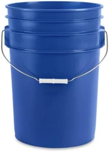 دلو بلاستيكي كبير من هاوس ناتشورالز سعة 6 جالون من البلاستيك بدرجة الطعام مع برغي محكم الغلق على الغطاء (عبوة من 3 قطع) مصنوع في الولايات المتحدة الأمريكية in Kuwait