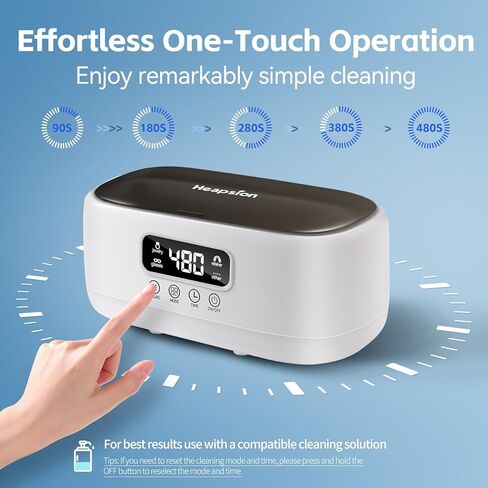 Ultrasonic Retainer Cleaner, Portable Stainless Steel Tank Ultrasonic Retainer Cleaner Machine for Dentures, Jewelry, Watches, Braces & Mouth Guards with U-V-C Light- 45kHz, 24W, 200ML in Saudi Arabia