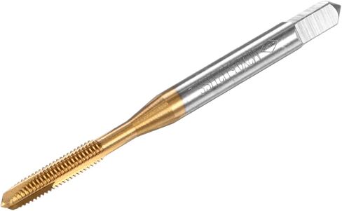 1-Pack M10x1.5mm متري موضوع الحنفية، HSS التيتانيوم المغلفة 130mm طول الناي المستقيم اليد اليمنى موضوع المسمار أداة التنصت للحفر / آلات الطحن / أدوات آلة CNC in Saudi Arabia