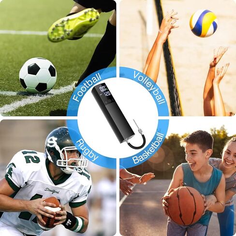 مضخة كرة كهربائية، مضخة هواء ذكية محمولة سريعة النفخ، مقياس ضغط دقيق وشاشة LCD رقمية لجميع الكرات الرياضية، كرة السلة، كرة القدم، الكرة الطائرة، حلقة السباحة بالون (2Pin و1 فوهة و1 صنبور) in Kuwait