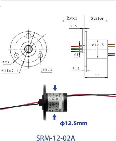 220 V Slip Ring 2 Ring 2A, Conductive Ring, Brush Rotary Connector, Collector Ring, Carbon Brush 2 Through 2A in Kuwait