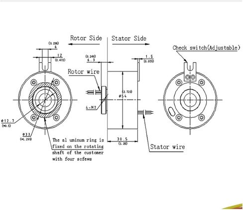 Slip Ring Through Hole Slip Ring 12.7mm 6-Way 10A Slip Ring Ring Collector Ring Conductive Ring 220 V in Kuwait