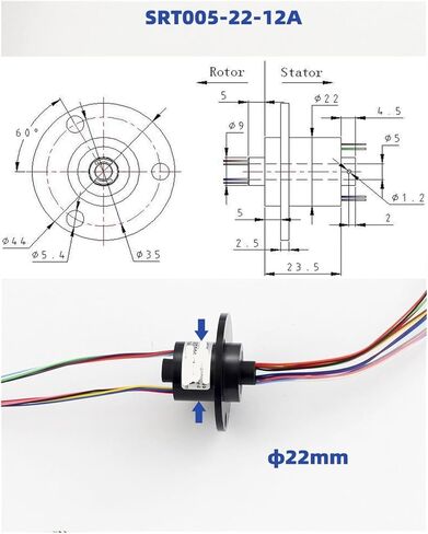 Through Hole Slip Ring 5mm12 Loop 2A Slip Ring Ring Collector Ring Power Slip Ring Conductive Ring in Kuwait