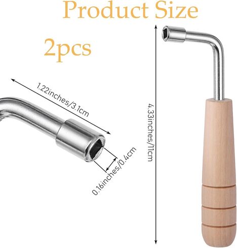2Pcs L-Shape Tuning Wrench Professional Tuning Wrench Universal Tool for Autoharp Lyre Harp Small Stringed Instruments in Saudi Arabia