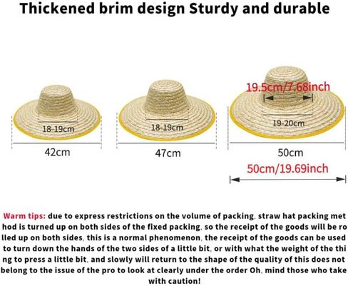 Handwoven Straw Hat for Farming, Natural Woven Wheat Fiber, Wide Brim Sun Protection for Gardening, Farming, Outdoor Work,Eco-Friendly Summer Hat in Saudi Arabia