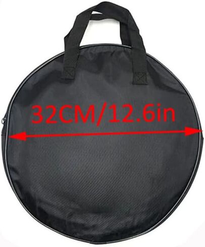 Dumb Drum Practice Pad Bag, 12 Inch, Carrying Case with Zipper, Black in Saudi Arabia