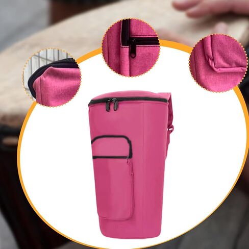 Djembe Bag Rose Red 10 inch Shockproof Fashion Padded African Drum Storage Bag Waterproof in Saudi Arabia