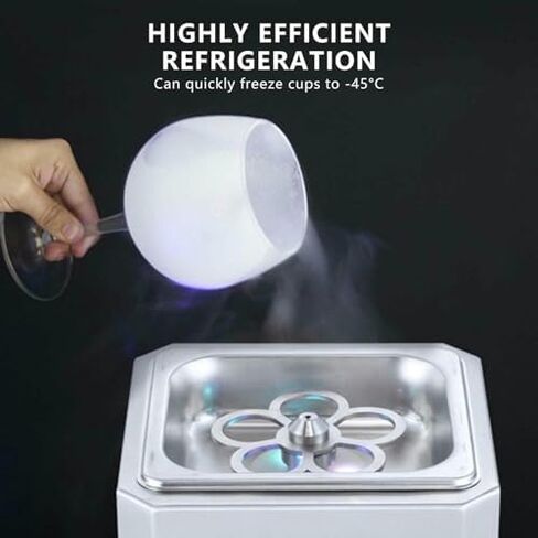 مبرد صقيع زجاجي فوري - ضوء جو نيون LED لآلة تبريد أكواب الثلج التجارية - مثالي للكوكتيل ونبيذ الشمبانيا in Kuwait