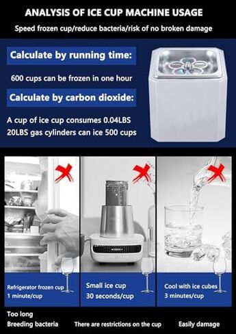 كأس زجاجي كهربائي - مبرد زجاجي ثلجي تجاري للتبريد السريع للنبيذ والكوكتيلات والبيرة والعصائر in Kuwait