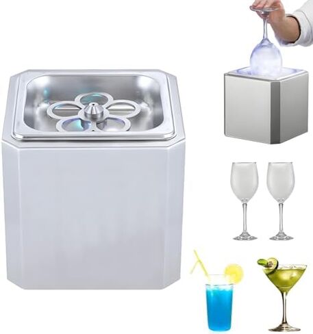 مبرد زجاجي مع ضوء LED - يتجمد النظارات بسرعة في 4-6 ثوانٍ للكوكتيلات والبيرة والنبيذ - مثالي للحانات والمطاعم والمطابخ in Kuwait