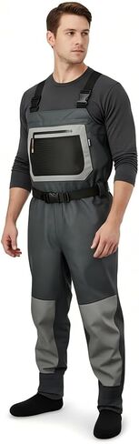 Fishing Waders for Men, Waterproof Chest Waders with Neoprene Stockingfoot Breathable Waders for Fly Fishing &Hunting in Saudi Arabia