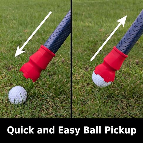 مسترد كرة الجولف للمضرب (كبير) والجزء العلوي لمنتقي كرات الجولف - ممسك كرة الجولف المرن لنهاية المضرب - لا مزيد من الانحناء لاستعادة كرات الجولف من الفتحة - مسترد الكرة بكأس الشفط in Kuwait