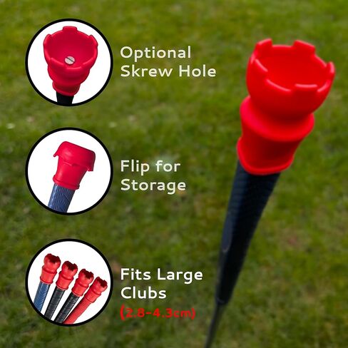 مسترد كرة الجولف للمضرب (كبير) والجزء العلوي لمنتقي كرات الجولف - ممسك كرة الجولف المرن لنهاية المضرب - لا مزيد من الانحناء لاستعادة كرات الجولف من الفتحة - مسترد الكرة بكأس الشفط in Kuwait