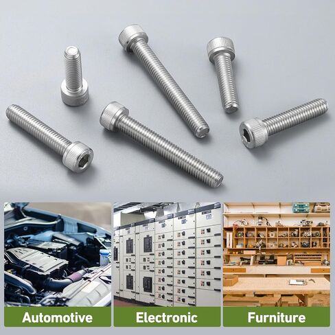 M8-1.25 x 25mm Bolt, 25PCS M8 Hex Socket Head Cap Screws Bolts, 304 Stainless Steel 18-8, Full Threads, Allen Socket Drive, with Hex Spanner in Saudi Arabia