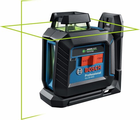 BOSCH GLL50-40G Green-Beam Self-Leveling 360 Degree Cross-Line Laser, Includes 4 AA Batteries, L-Bracket, Ceiling Clip, & Hard Carrying Case in Saudi Arabia