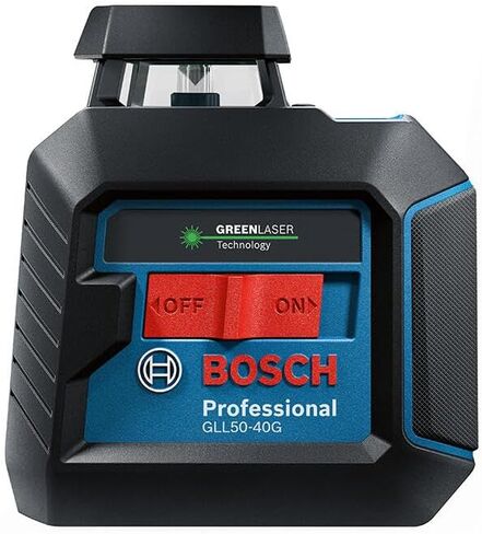 BOSCH GLL50-40G Green-Beam Self-Leveling 360 Degree Cross-Line Laser, Includes 4 AA Batteries, L-Bracket, Ceiling Clip, & Hard Carrying Case in Saudi Arabia