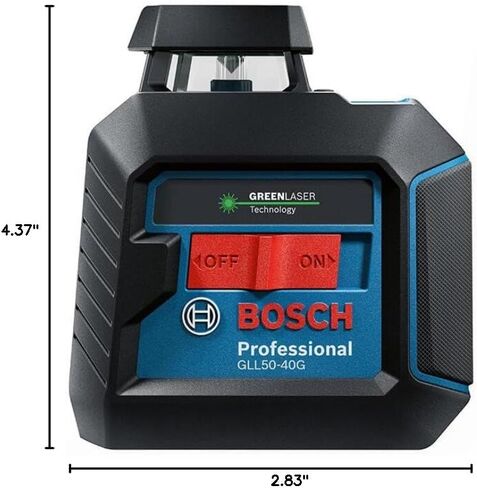 BOSCH GLL50-40G Green-Beam Self-Leveling 360 Degree Cross-Line Laser, Includes 4 AA Batteries, L-Bracket, Ceiling Clip, & Hard Carrying Case in Saudi Arabia