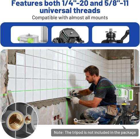 Huepar Pro 2026 New Outdoor Laser Level 360 Self Leveling with Fixed-Point Pivot Alignment, 3x360 Green Lazer Leveler Tool-Remote Control&8000mAh Li-ion Battery, 1/13" Accuracy for Construction GS03CG in Kuwait