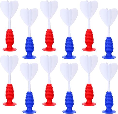12 Pack Throwing Darts with Suction Cup Base Replacement Plastic Dart for Adults Board Family Target Toss in Saudi Arabia