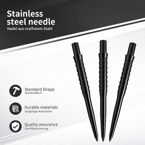 CyeeLife Darts Points,Point Dart Tips (3 Pack Set of Tips) Change Dart Points, 30MM Replacement Steel Dart Tips, Professional Darts Accessories in Saudi Arabia