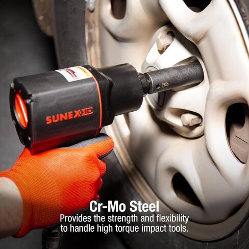 SUNEX TOOLS 2646, 1/2 Inch Drive Deep Impact Socket Set, 26-Piece, Metric, 10mm-36mm, Cr-Mo Alloy Steel, Radius Corner Design, Heavy Duty Storage Case in Kuwait