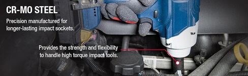 SUNEX TOOLS 2646, 1/2 Inch Drive Deep Impact Socket Set, 26-Piece, Metric, 10mm-36mm, Cr-Mo Alloy Steel, Radius Corner Design, Heavy Duty Storage Case in Kuwait